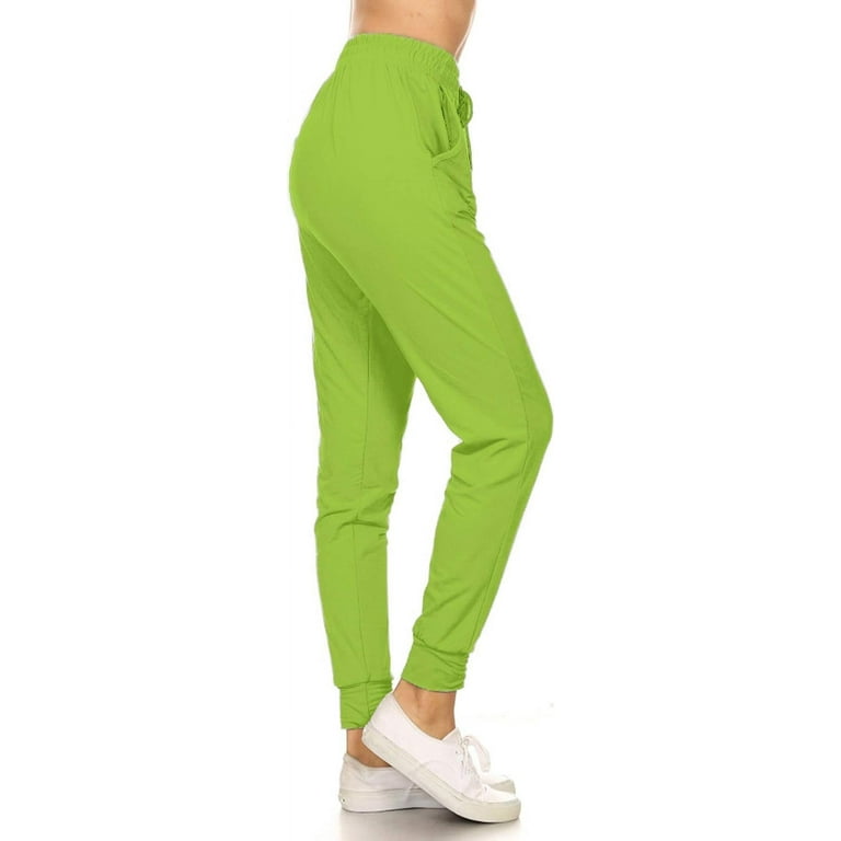 Leggings depot women's printed solid activewear jogger track cuff sweatpant hotsell