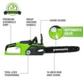 thumbnail image 2 of Greenworks 40V 14-Inch Chainsaw + Jet Blower, 4.0 AH Battery and Charger Included, 2 of 6