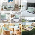 thumbnail image 6 of Blue Anchor Outdoor Pillow Covers Set of 2 Costal Mint Green White Stripes Background Waterproof Throw Pillow Case Decorative Square Cushion Cover for Patio Couch Garden Balcony, 16"x16", 6 of 9
