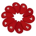 thumbnail image 3 of 10 fundas para cabezas de hierro de golf, fundas profesionales de neopreno para exteriores. Rojo, 3 of 8