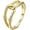 Gold, variant on Stainless Steel Wave Knotted Chain Infinity Classic Plain Promise Statement Anniversary Ring