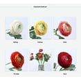 thumbnail image 4 of Paquete de 10 flores artificiales de dos cabezas Ranunculus flores accesorios de fotografía decoración hogar sala de estar decoración Zhivalor  CZJJ-HQ23-1, 4 of 6