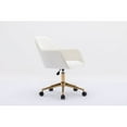 thumbnail image 3 of Modern Velvet Fabric Home Office Chair,360° Swivel Desk Chair,Height Adjustable Reading Armchair with Gold Metal Legs and Universal Wheels,for Living/Room Bedroom/Computer Task, 3 of 7