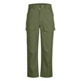 thumbnail image 3 of hoksml Men's Ripstop Cargo Pants Solid Color Elastic Waist Multiple Pockets Work Trousers Windproof Waterproof Outdoor Hiking Travel Pants, 3 of 9