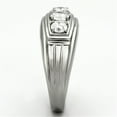 thumbnail image 4 of Luxe Jewelry Designs Men's Stainless Steel Ring with Cubic Zirconia - Size 13 (Pack of 2), 4 of 4