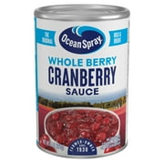Ocean Spray Whole Cranberry Sauce, Canned Side Dish, 14 oz Can
