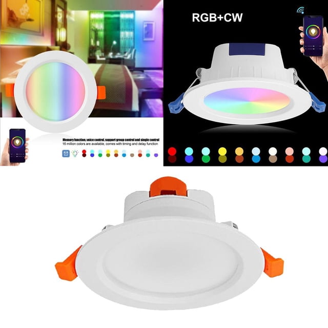 Atenuación suave de la lámpara de tejado de la lámpara del punto de , atención del ojo cambiante del color del RGB multiusos 7W Colco Bombillas inteligentes wifi