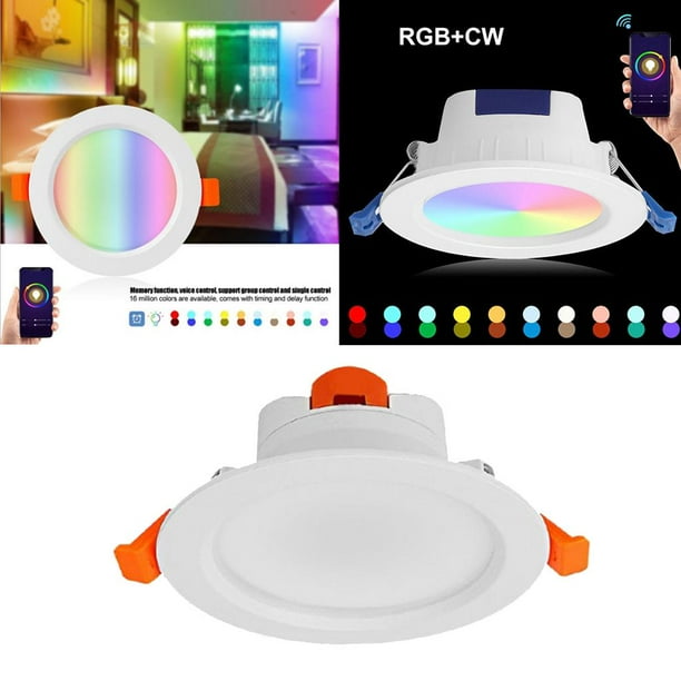 Atenuación suave de la lámpara de tejado de la lámpara del punto de , atención del ojo cambiante del color del RGB multiusos 7W Colco Bombillas inteligentes wifi
