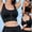 Black, variant on Sports Bra for Women, Back Padded High Support Yoga Bralette, Exercise Wireless Zip Front Post Lingerie