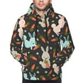 thumbnail image 4 of Hoodies for Men - Cartoon Cute Rabbit Radish Long Sleeve Comfrt Men'S Fashion Hoodies & Sweatshirts, Sweatshirts for Men Hoodies Pullover Clothing Clothes with Pouch, 4 of 7