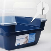 Petfamily Extra Large Cat Litter Box, Color Navy Blue, Jumbo Hooded, 21.50 x 17.90 x 17.25 in