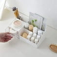 thumbnail image 4 of Makeup Organizer, Desk Organizer, Vanity Organizer, Cosmetic Storage Organizer, Desk Storage Box, Mini Desk Storage for Office Supplies, Bathroom Counter or Dresser, Blue, 4 of 7
