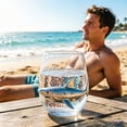 thumbnail image 2 of 3D Shark Stemless Glasses, Artisanal Blue Ringed Shark Glassware, Handcrafted Marine Animal Bar Glass, 2 of 4