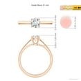 thumbnail image 6 of ANGARA Natural 0.5 Ct. Diamond Solitaire Ring in 14K Rose Gold for Women (Ring Size: 12), 6 of 11