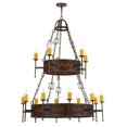 thumbnail image 6 of Meyda Tiffany 145918 Toscano 15 Light 48" Wide Taper Candle Ring Chandelier - Rust /, 6 of 7