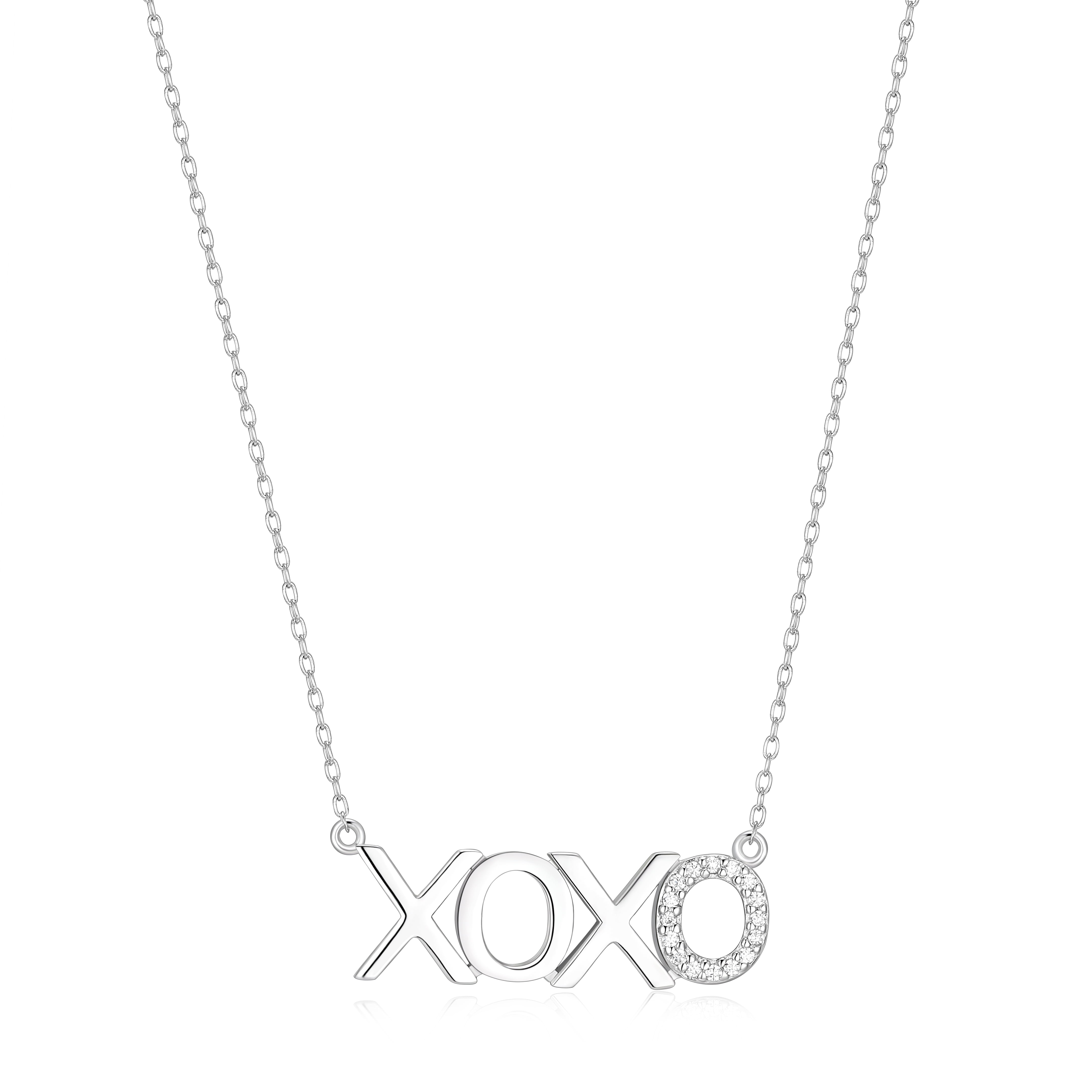 xoxo necklace sterling silver