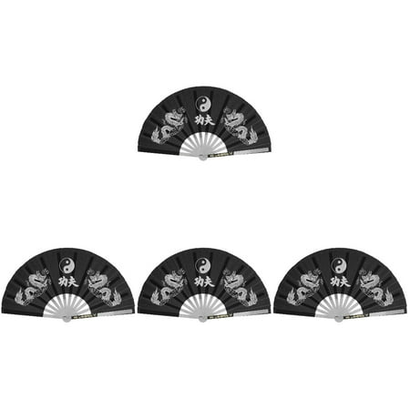 

TOYMYTOY 4pcs Decorative Fan Kung Fu Fan Portable Performance Fan Folding Hand Fan Dancing Fan