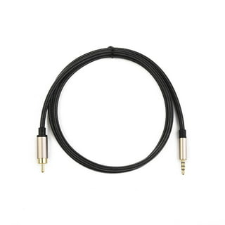4-Pack RCA Cable, RCA to 3.5mm [5ft/1.5M, Hi-Fi Sound] Nylon-Braided RCA to  AUX Audio Cable Compatible with DJ Controller Speaker Turntable TV Car