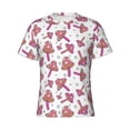 thumbnail image 3 of Naloa Purple Mushroom Men's T-Shirt Sport T-shirt Men's Basic Tee Casual Men's Shirt, Round Neck, Short Sleeves - X-Large, 3 of 5