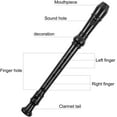 thumbnail image 3 of Soprano Recorder Descant Flauta Recorder 8 Hole ABS Clarinet German Style Treble flute C Key With Fingering Chart Instructions with Cleaning Rod Bag, 3 of 6
