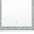 thumbnail image 4 of Benjara Rectangular Beveled Wall Mirror with Touch Led, Silver, 4 of 5
