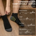 thumbnail image 6 of Smilooen 12 Pairs Mens Ankle Socks Athletic Running Men's Socks Value Pack, Black, 6 of 7