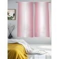 thumbnail image 3 of Sheer Curtains 63 Inches Long 2 Panels, Modern Gradient White Pink Rod Pocket Curtain Voile Draperies, Abstract Minimalist Art Light Filtering Window Treatment for Living Room Kitchen Bedroom, 3 of 8