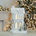 thumbnail image 2 of Melrose 94485DS 11.5 x 21.5 in. Wood 3 AA Batteries Not Included & USB Cord Included LED House, White & Green, 2 of 3