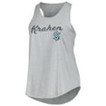 thumbnail image 2 of Women's Fanatics Heather Gray Seattle Kraken Plus Size Racerback Tank Top, 2 of 3