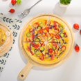 thumbnail image 3 of Bandeja de Pizza, tabla redonda de madera para Pizza, plato de corte, herramienta para hornear de cocina con mango, 3 of 3