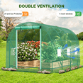 thumbnail image 4 of Grezone Walk-in Tunnel Greenhouse 10x6.6x6.6 FT Upgraded Green House with Dual Zippered Screen Doors & 6 Screen Windows Heavy Duty Plastic Plant Warm House with Reinforced Frame, 4 of 8
