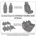 thumbnail image 2 of Car Seat Cover for CHEVROLET EQUINOX 2020, Waterproof PU Leather 5 Piece Full Set Non-slip Protect and Upgrade Seats, Red Edge Car Seat Covers, Airbag-Compatible, 2 of 9