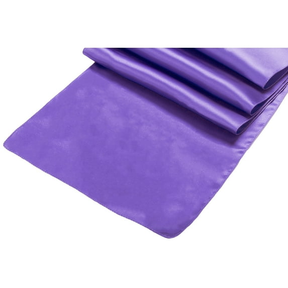 50 Pieces, Satin Table Runner Approx. 14"x108" - Purple