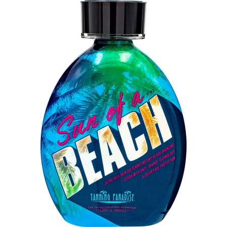 New Tanning Paradise Sun of a Beach Instant Black Bronzing | Vitamin Rich Tanning Lotion 13.5oz
