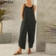 thumbnail image 2 of Mujer señoras verano otoño peto Cami Top botones mono holgado mono mono bolsillos pantalones vacaciones, 2 of 4