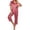 Dusty Rose, variant on Womens Satin Capri Pajamas Set Silk Short Sleeve Pjs 2 Piece Lounge Sets Button Down Sleepwear