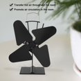 thumbnail image 2 of Ventilador de calor para chimenea respetuoso con el medio ambiente, 4 aspas, estufa termoeléctrica de madera, 2 of 8