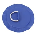 thumbnail image 1 of Stainless Steel D Ring Patch, Multifunctional Boat Circular D Ring Pad, Easy Installation D Ring PVC Patch with Bungee Cord Attachment for Inflatable Boat Kayak Dinghy, 1 of 7