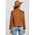 thumbnail image 7 of Women's Faux Suede Jackets Fall Clothes Long Sleeve Open Front Cropped Coat Outwear, 7 of 7