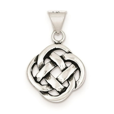 Antiqued Celtic Knot Charm Pendant 22mmx12mm 925 Sterling Silver