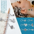 thumbnail image 3 of 18 Pcs Alloy Pendants Stitch Markers 6 Styles Tibetan Style Crochet Stitch Marker with Leverback Earring Hook Squirrel Hedgehog Leaf Pine Cone Charms for Knitting Sewing Jewelry Making Antique Silver, 3 of 7