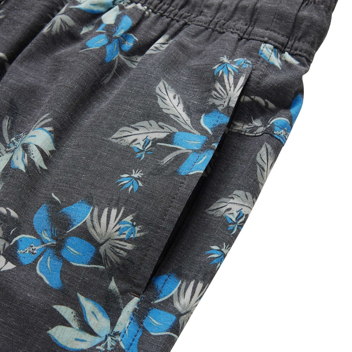 Hang Ten Men's Quick-Dry Stretch Pockets  Swim Shorts (Grey, XX-Large)