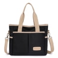thumbnail image 2 of Canvas Commute Bag Contrast Color Top-Handle Bags Multi-function Simple for Work, 2 of 7