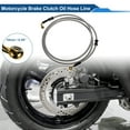 thumbnail image 2 of 190cm Motorcycle Brake Clutch Oil Hose Line Nylon Stainless Steel Wire Braid PU Motorcycle Hydraulic Brake Line for Motorcycles Dirt Bikes Silver Tone, 2 of 6