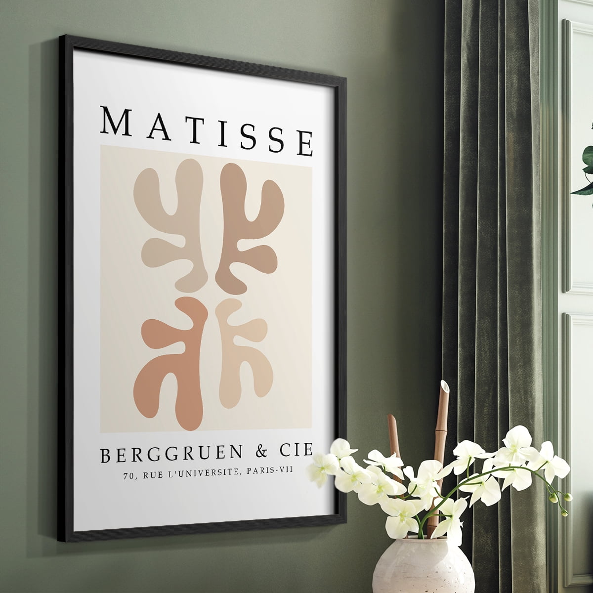 Matisse CCCXLVIII in Black Solid Wood 8 x 10 Framed Print