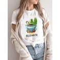 thumbnail image 4 of Ropa de vacaciones para mujer, camiseta con estampado de letras dulces de los años 90, camiseta estampada, camisetas de año nuevo, moda de feliz navidad 2025, 4 of 5