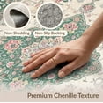 thumbnail image 6 of ODIKA Vintage Retro Distressed Farmhouse Faded Scroll Border Botanical for Dining Room, Under Table, Home Office, Non-Slip Chair-Friendly, 6 of 7