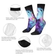 thumbnail image 3 of Pofeuu Rainbow Spotted White Horse Print Crew Socks, Adult Running Hiking Socks for Youth and Adult, 3 of 6