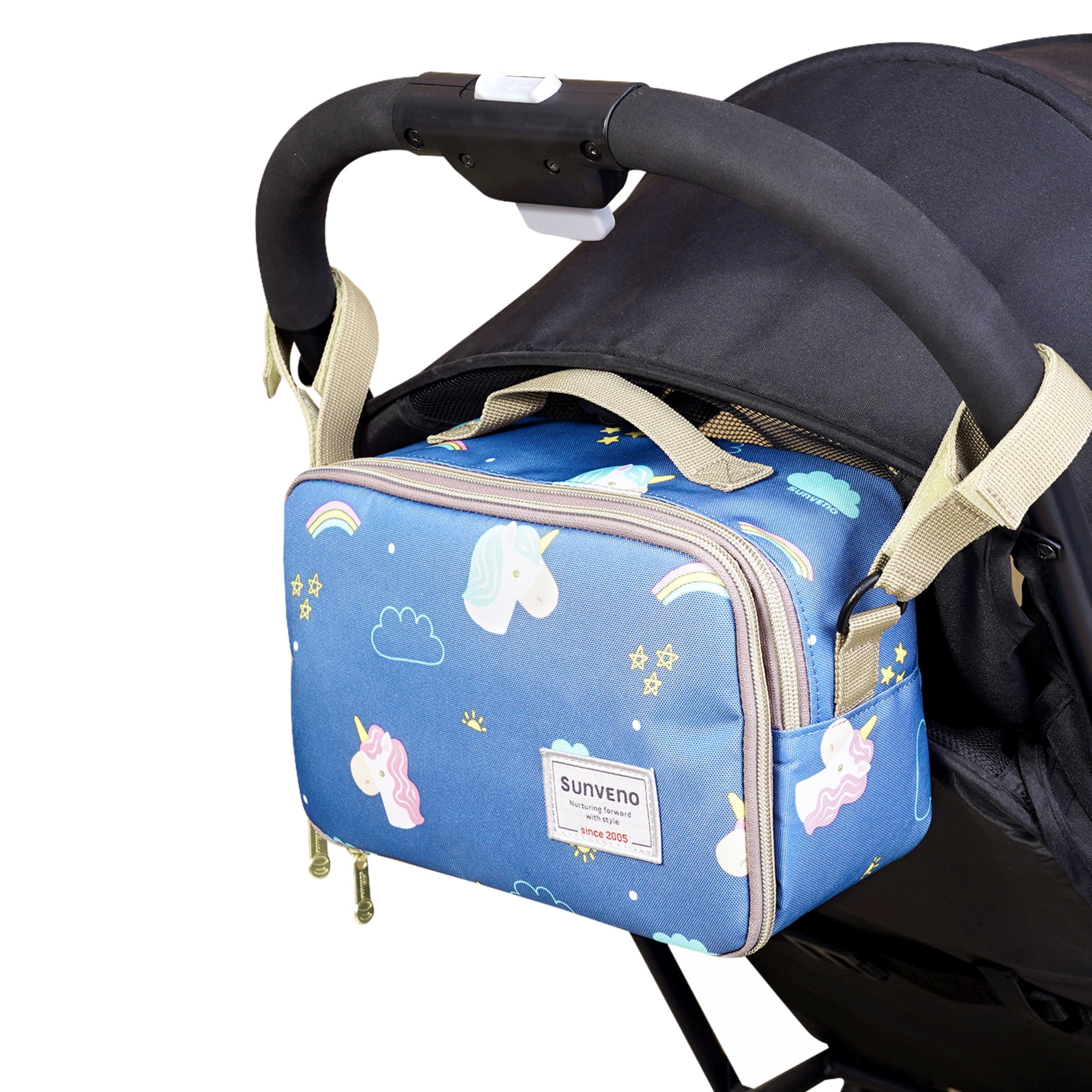 Sunveno Diaper Bag with Water-Resistant, Portable Changing Pad, 1 Count