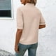 thumbnail image 4 of Vestidos Casuales Para Mujer, Blusas De Mujer De Moda Suéter de manga corta con cuello en V y bordado de lino sintético para mujer, top de moda, 4 of 7